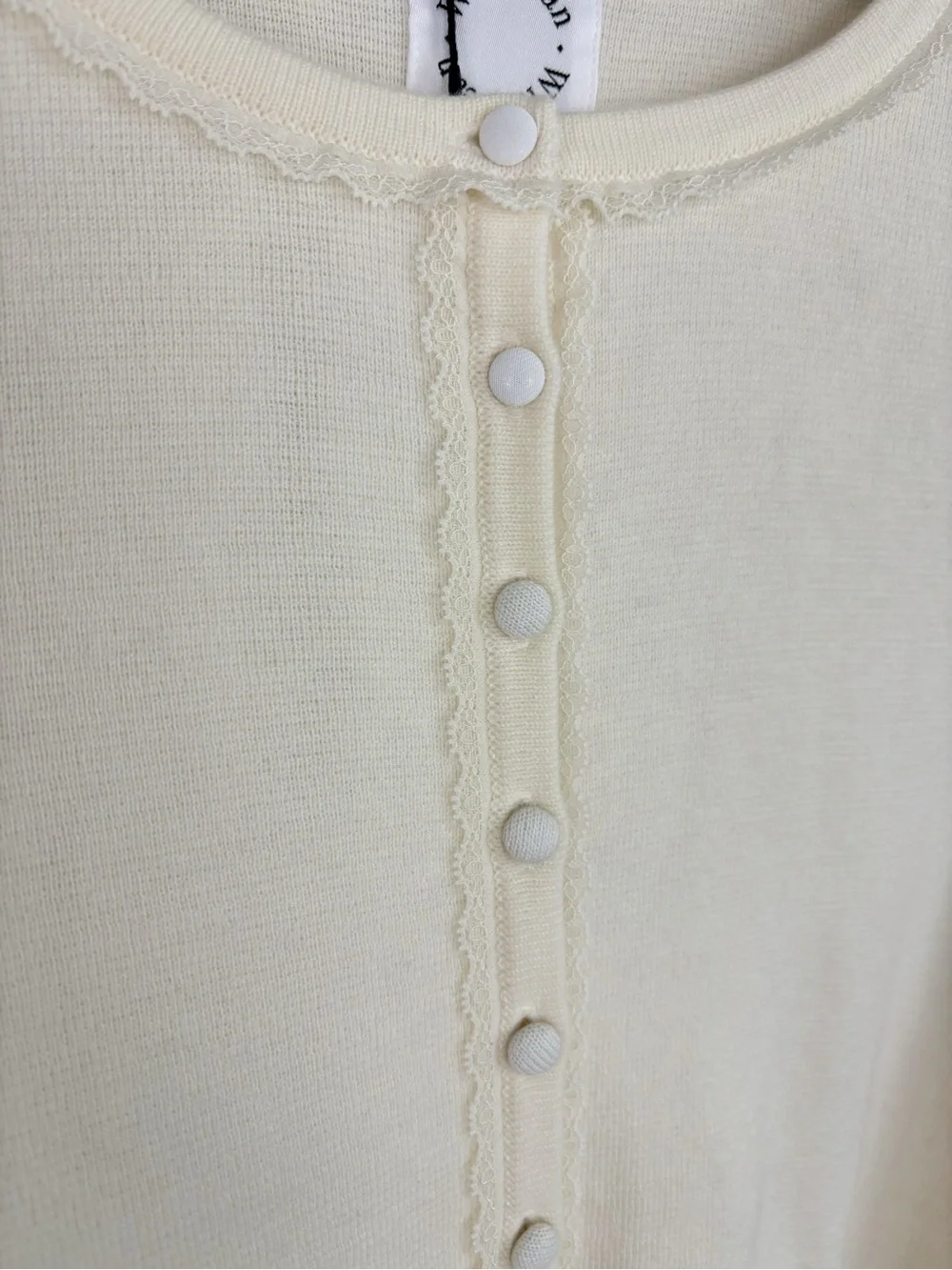 With Jean Poppy Top in Cream Size XXS